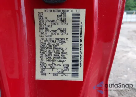 2000 Nissan Frontier Desert Runner Se-V6/Desert Runner Xe-V6 from USA, damaged, VIN 1N6ED26TXYC358267